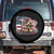 Fireman American Flag Spare Tire Cover Firefighter Christian Cross Bible TS14 No hole Black Print Your Wear