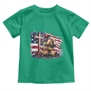 Fireman American Flag Toddler T Shirt Firefighter Christian Cross Bible TS14 Irish Green Print Your Wear