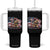 Fireman American Flag Tumbler With Handle Firefighter Christian Cross Bible TS14 One Size: 40 oz Black Print Your Wear