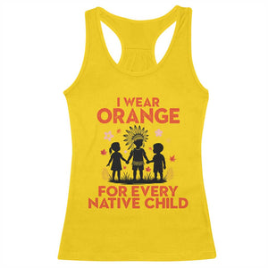 Native American Child Orange Shirt Day Racerback Tank Top I Wear Orange For Every Native Child TS14 Daisy Print Your Wear