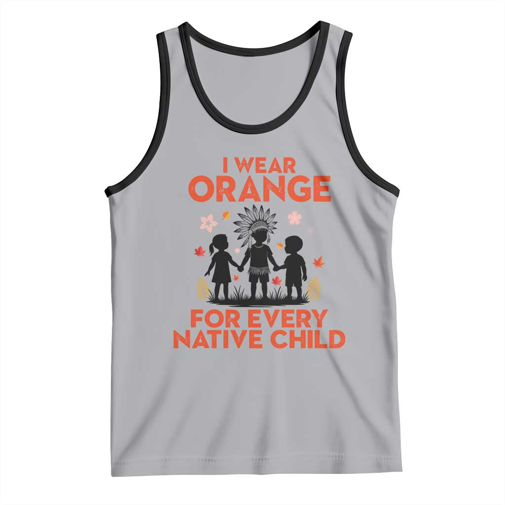 Native American Child Orange Shirt Day Tank Top I Wear Orange For Every Native Child TS14 Athletic Heather Black Print Your Wear