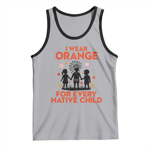 Native American Child Orange Shirt Day Tank Top I Wear Orange For Every Native Child TS14 Athletic Heather Black Print Your Wear