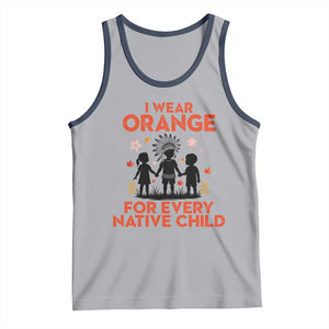 Native American Child Orange Shirt Day Tank Top I Wear Orange For Every Native Child TS14 Athletic Heather Navy Print Your Wear