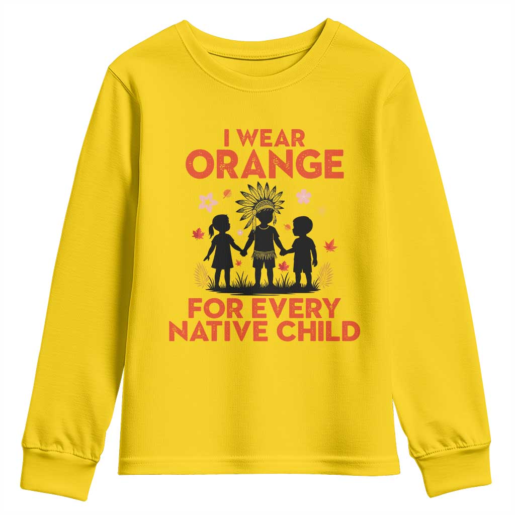 Native American Child Orange Shirt Day Youth Sweatshirt I Wear Orange For Every Native Child TS14 Daisy Print Your Wear