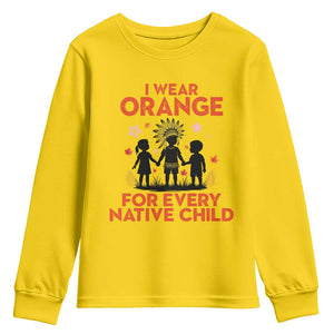 Native American Child Orange Shirt Day Youth Sweatshirt I Wear Orange For Every Native Child TS14 Daisy Print Your Wear