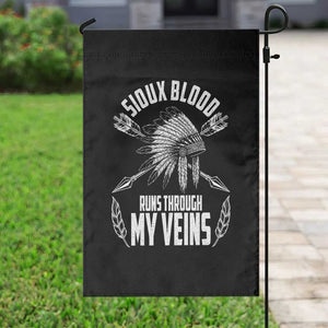 Native American Idian Chief Garden Flag Sioux Blood Runs Through My Veins TS14 Print Your Wear
