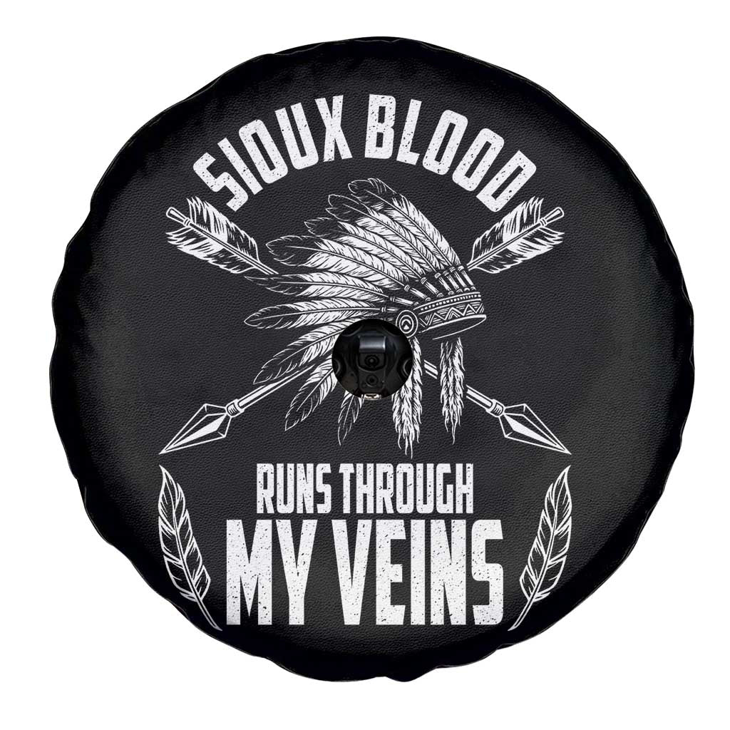 Native American Idian Chief Spare Tire Cover Sioux Blood Runs Through My Veins TS14 Print Your Wear