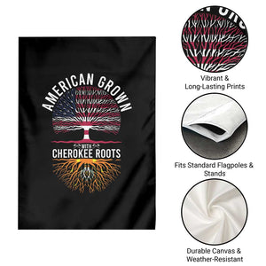 Native American Flag Garden Flag American Grown With Cherokee Roots TS14 Print Your Wear