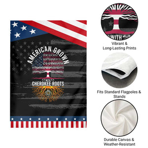 Native American Flag Garden Flag American Grown With Cherokee Roots TS14 Print Your Wear
