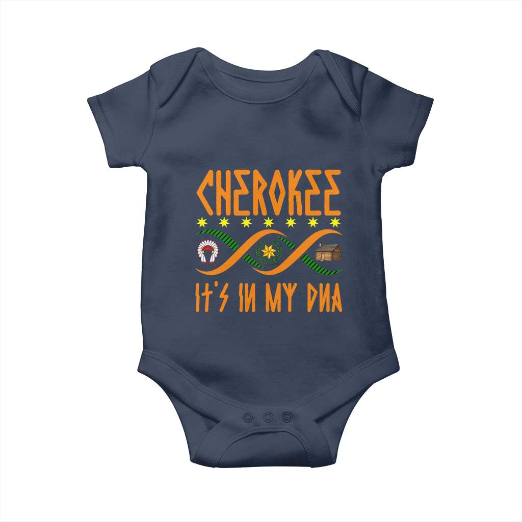 Cherokee Native American DNA Pride Baby Onesie It Is In My DNA TS14 Navy Print Your Wear