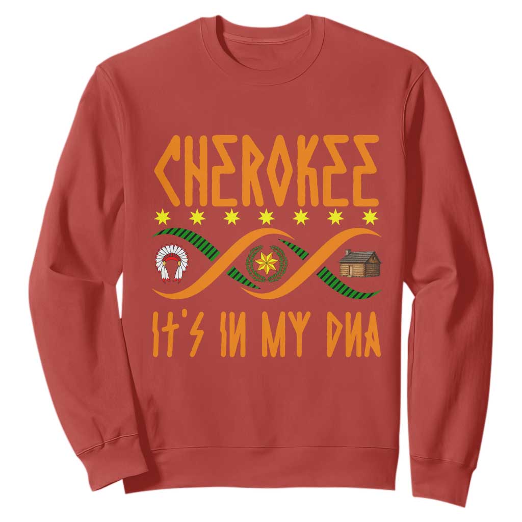 Cherokee Native American DNA Pride Sweatshirt It Is In My DNA TS14 Red Print Your Wear