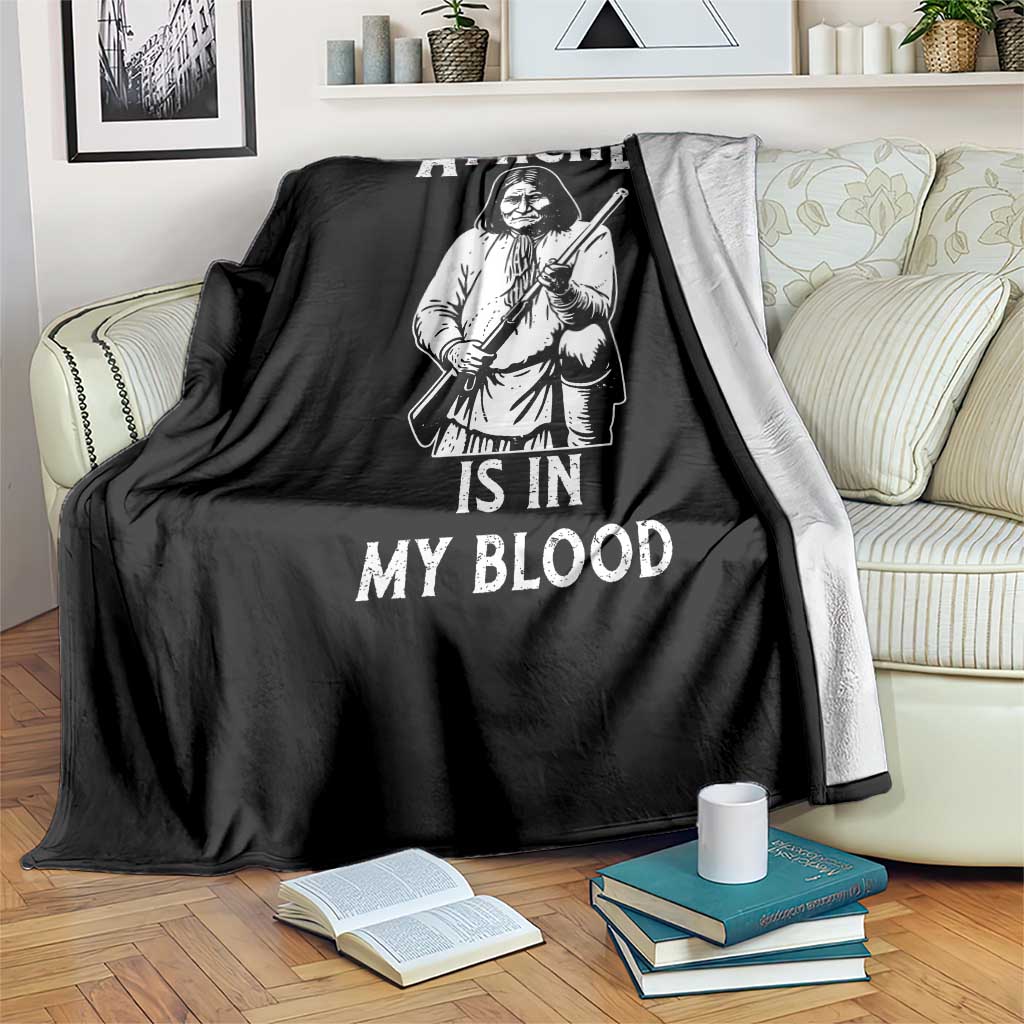 Native American Throw Blanket Apache Is In My Blood TS14 Print Your Wear