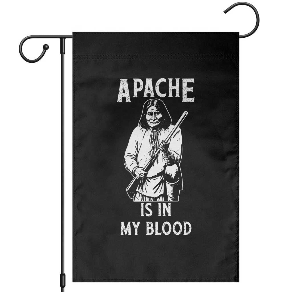 Native American Garden Flag Apache Is In My Blood TS14 Black Print Your Wear
