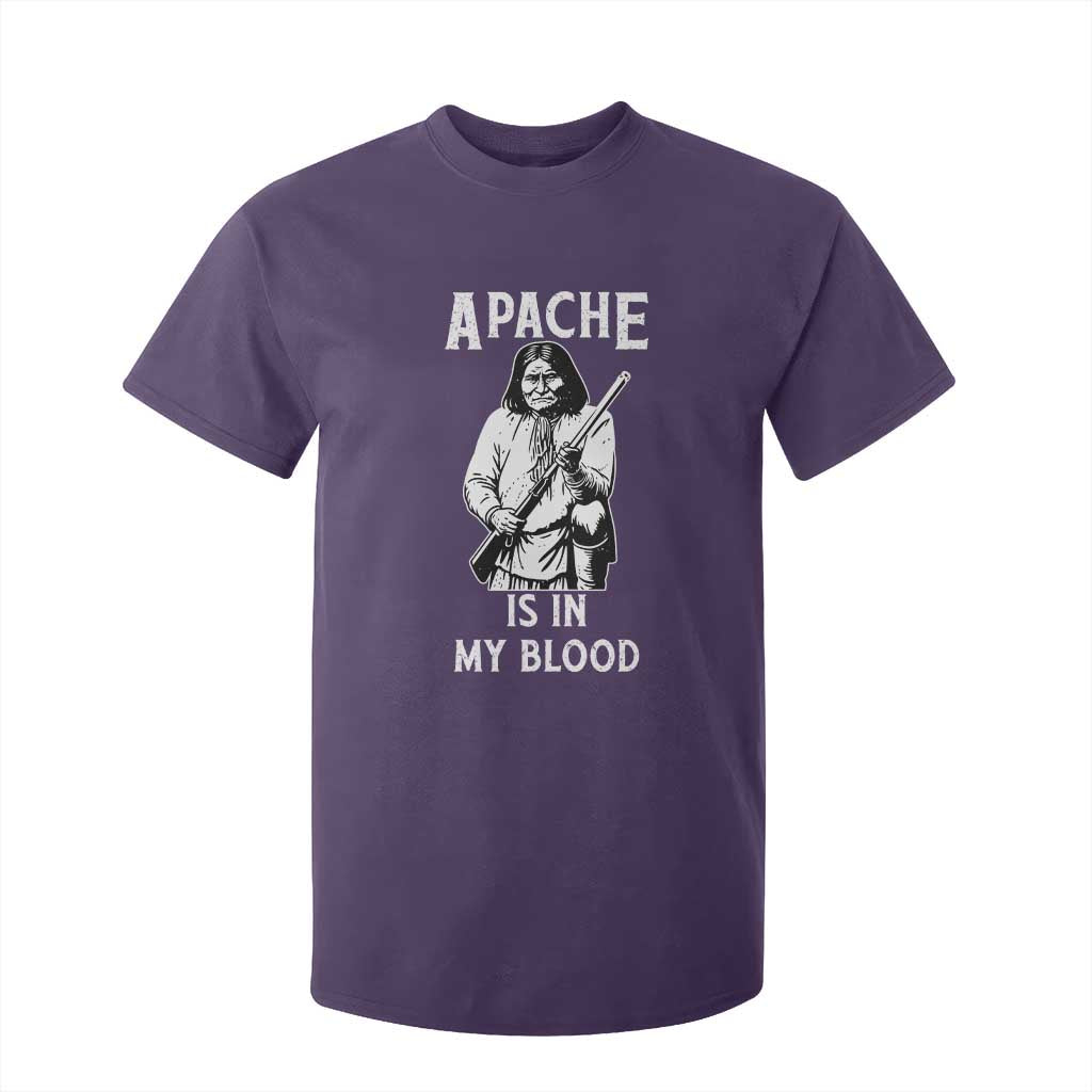Native American T Shirt For Kid Apache Is In My Blood TS14 Purple Print Your Wear