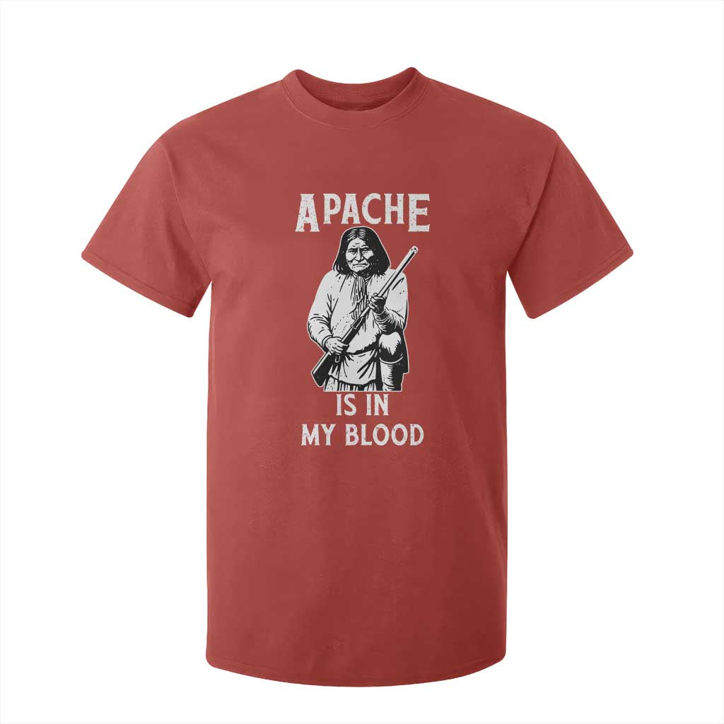 Native American T Shirt For Kid Apache Is In My Blood TS14 Red Print Your Wear
