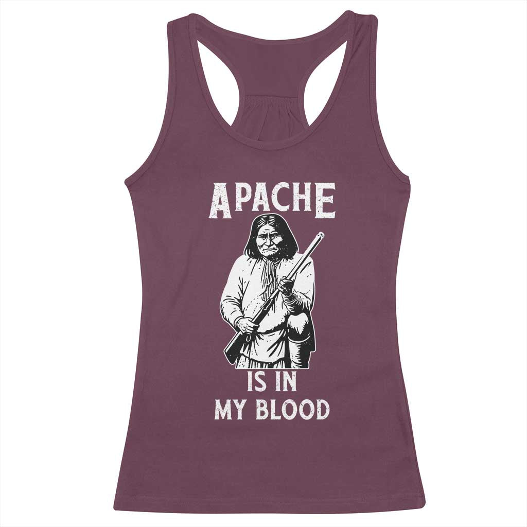 Native American Racerback Tank Top Apache Is In My Blood TS14 Maroon Print Your Wear