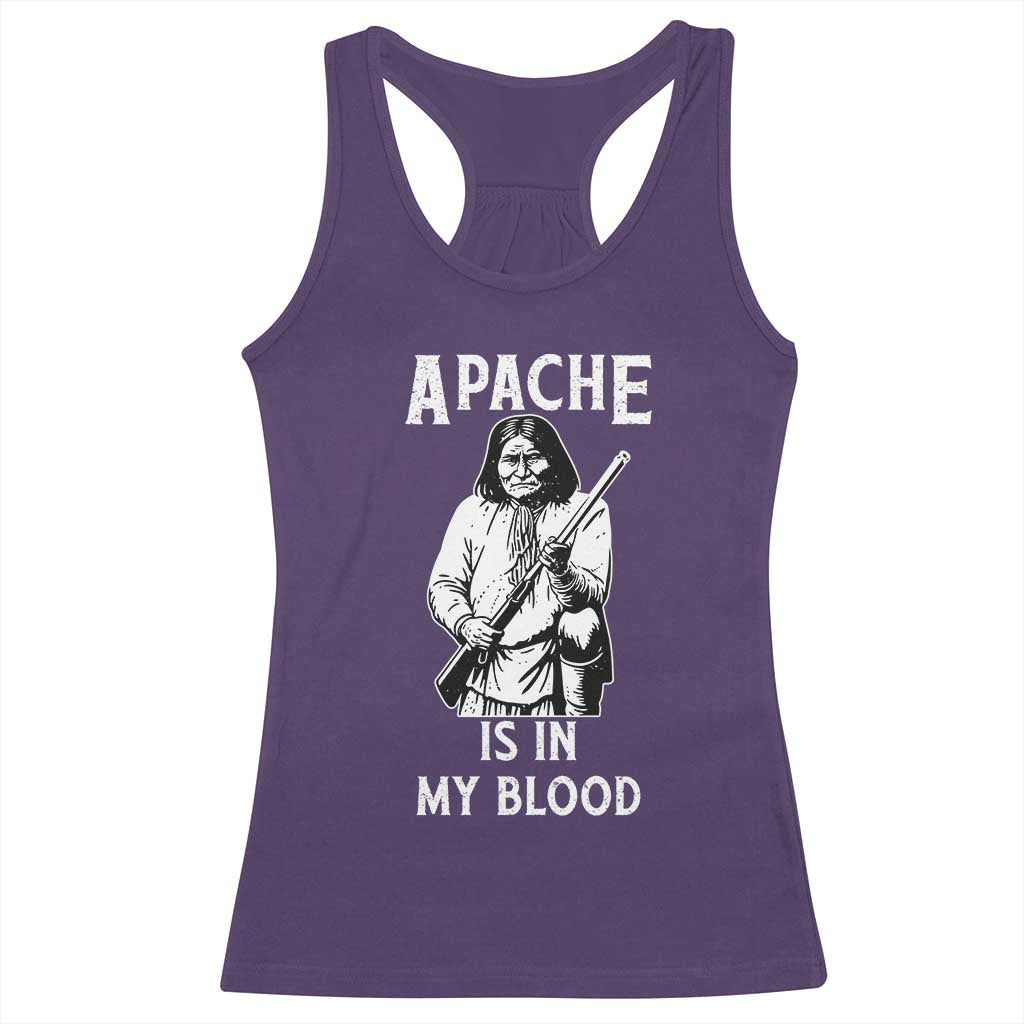 Native American Racerback Tank Top Apache Is In My Blood TS14 Purple Print Your Wear