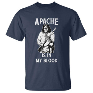 Native American T Shirt Apache Is In My Blood TS14 Navy Print Your Wear