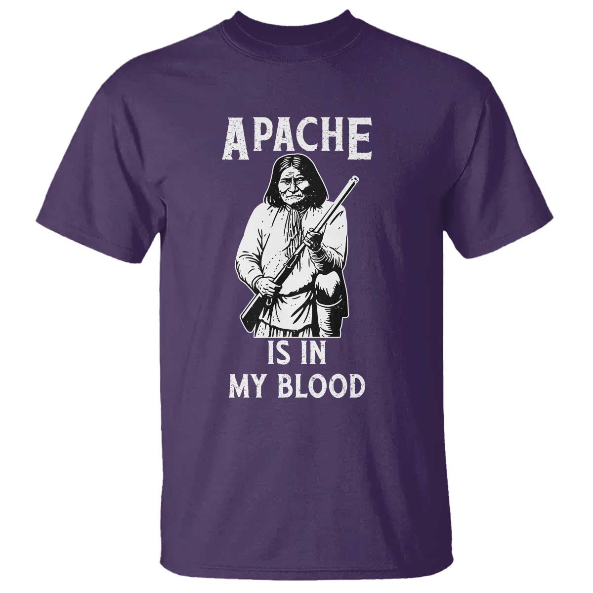 Native American T Shirt Apache Is In My Blood TS14 Purple Print Your Wear