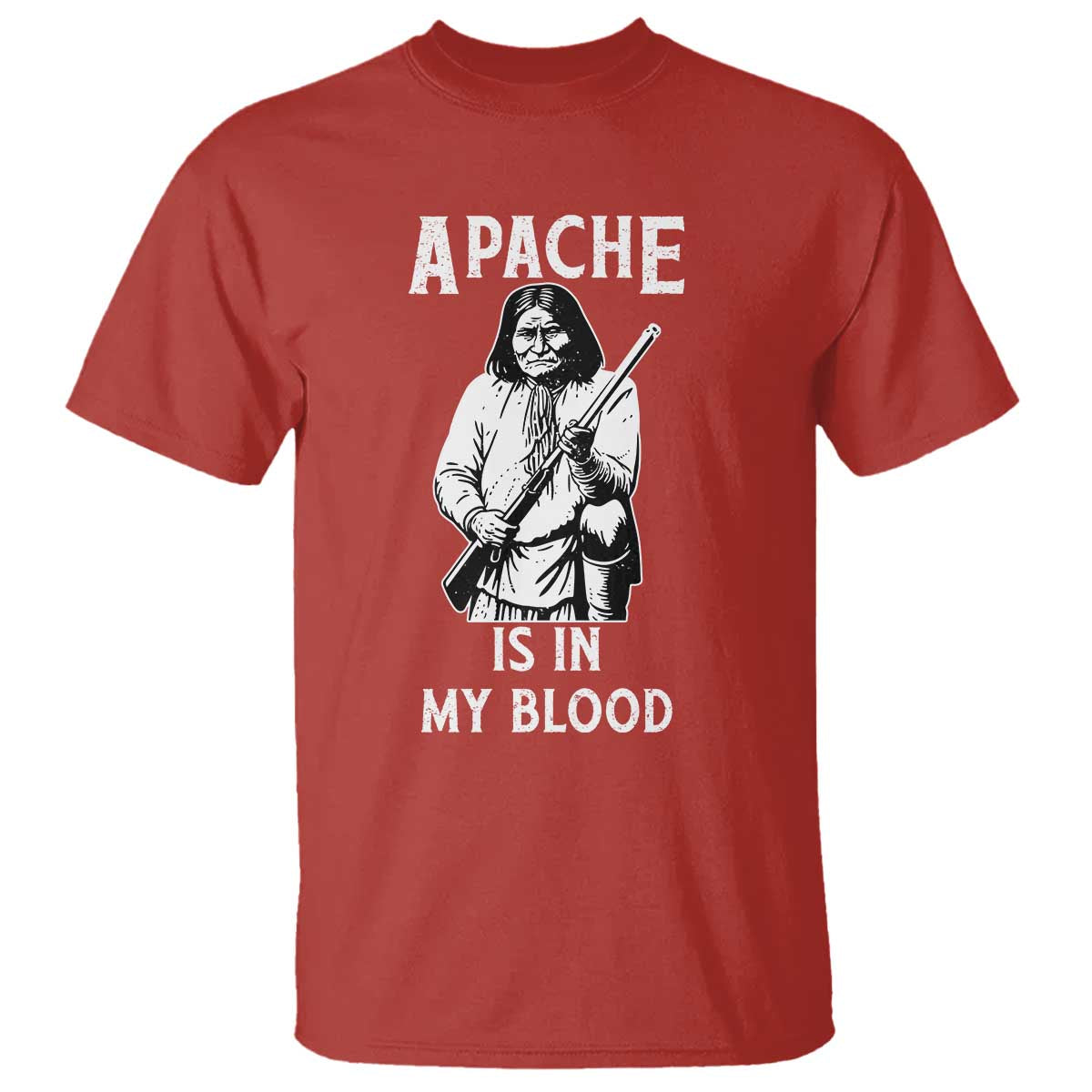 Native American T Shirt Apache Is In My Blood TS14 Red Print Your Wear