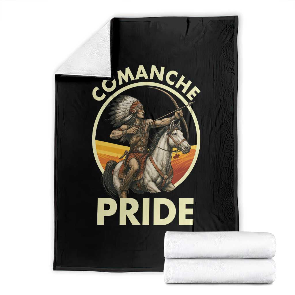 Native American Comanche Pride Indigenous People Day Throw Blanket TS14 Black Print Your Wear