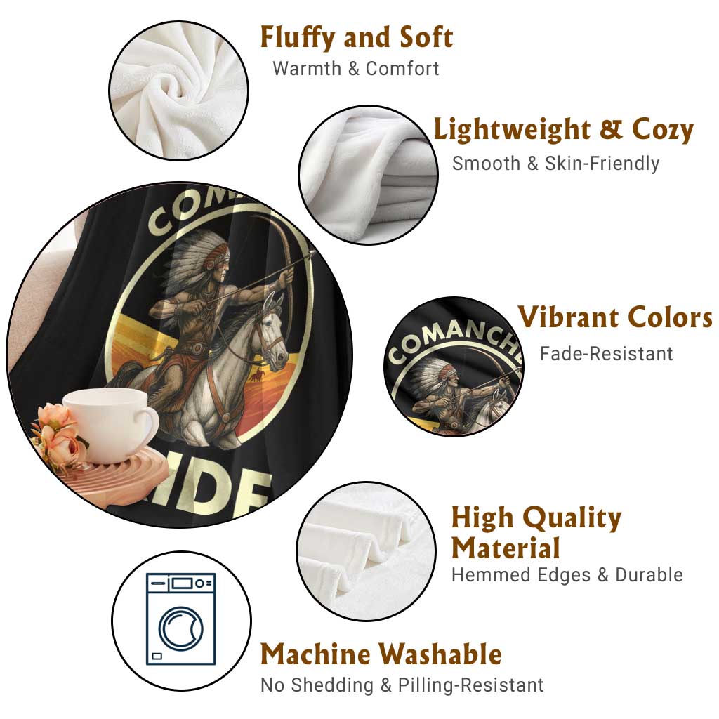 Native American Comanche Pride Indigenous People Day Throw Blanket TS14 Print Your Wear