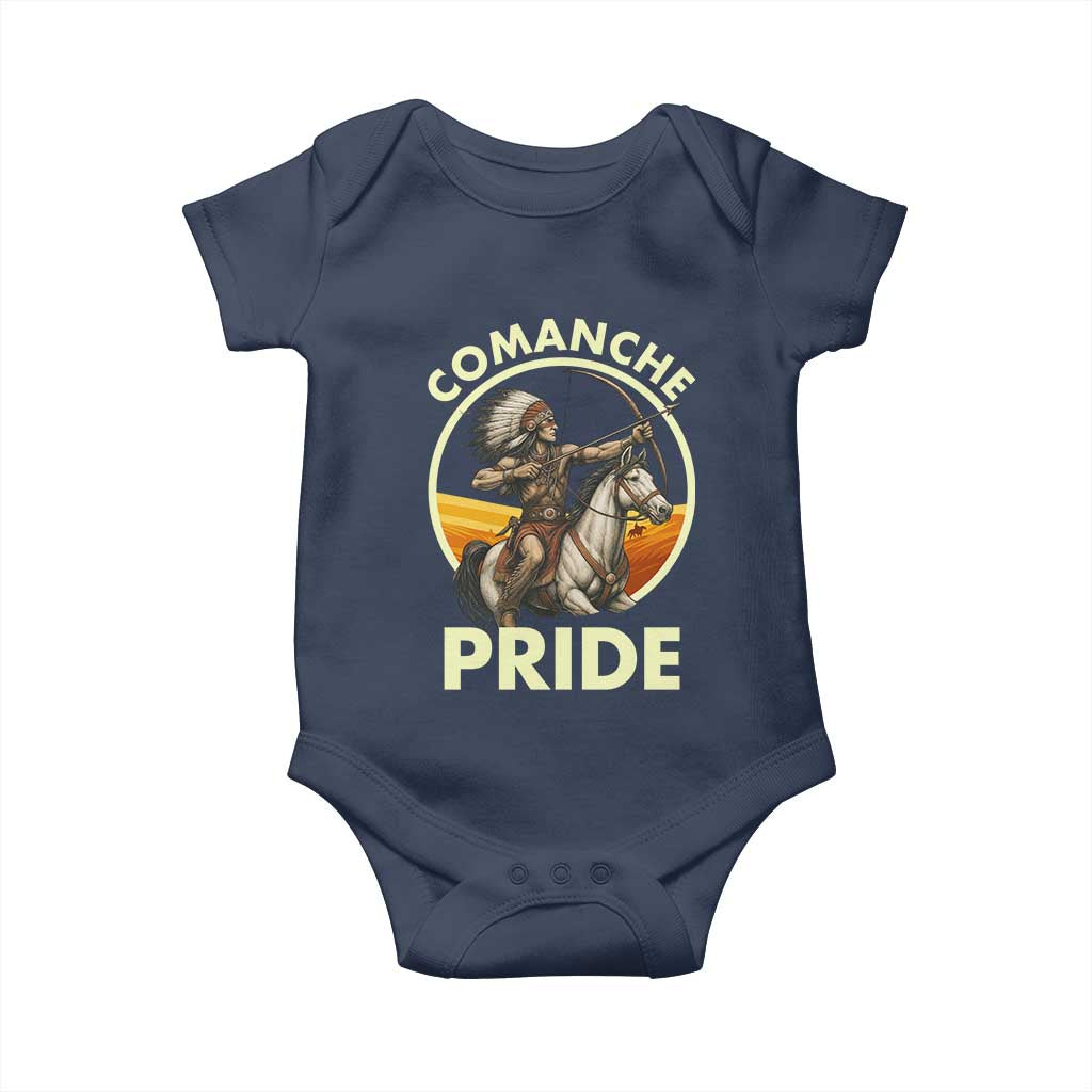 Native American Comanche Pride Indigenous People Day Baby Onesie TS14 Navy Print Your Wear
