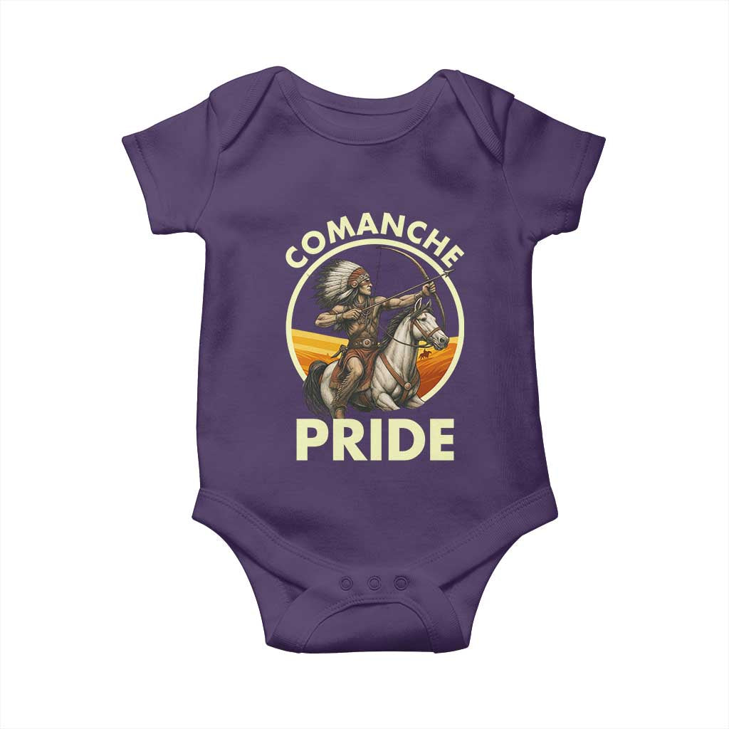 Native American Comanche Pride Indigenous People Day Baby Onesie TS14 Purple Print Your Wear