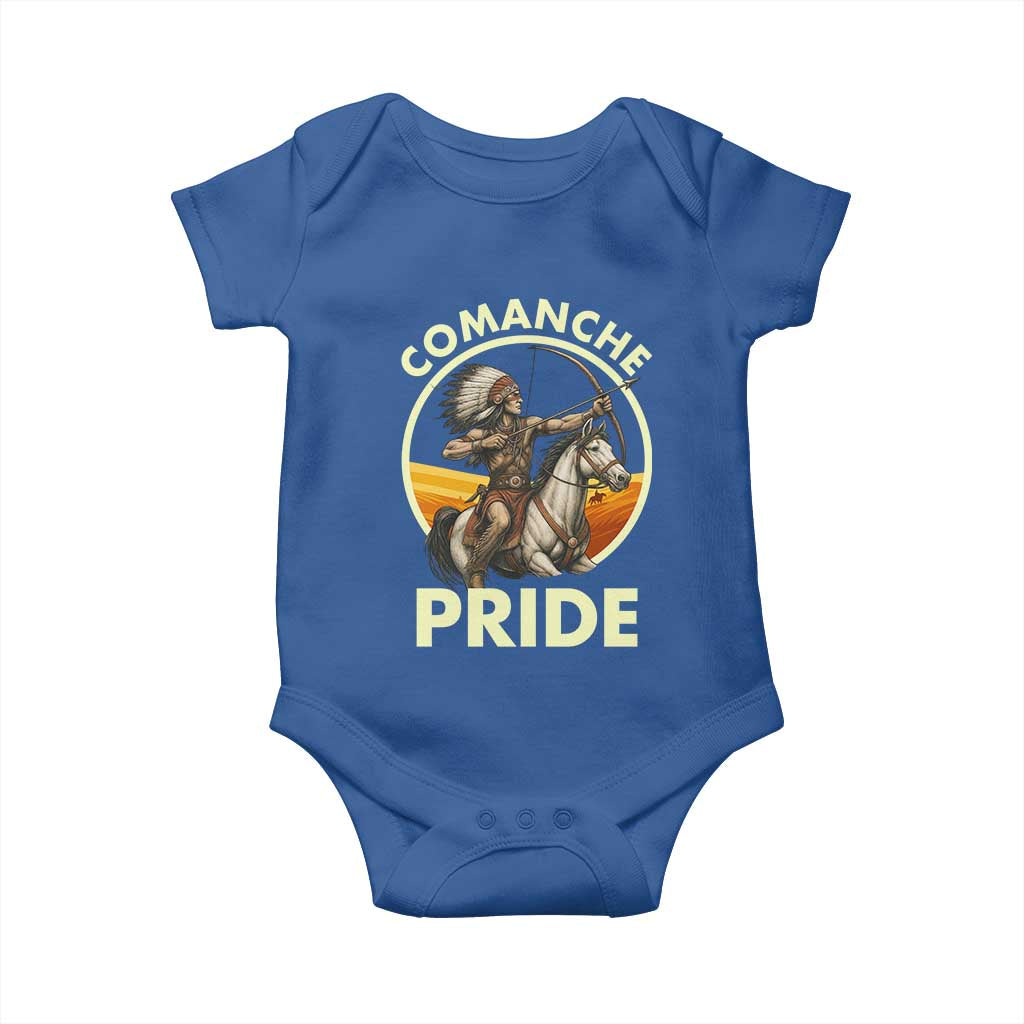 Native American Comanche Pride Indigenous People Day Baby Onesie TS14 Royal Blue Print Your Wear