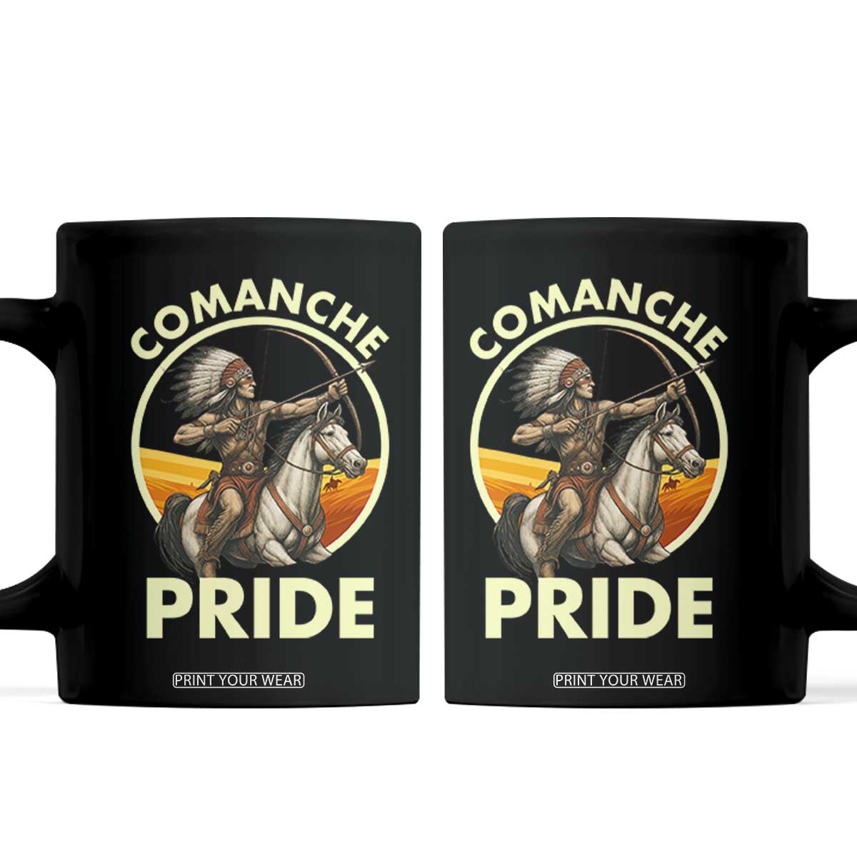 Native American Comanche Pride Indigenous People Day Coffee Mug TS14 Black Print Your Wear