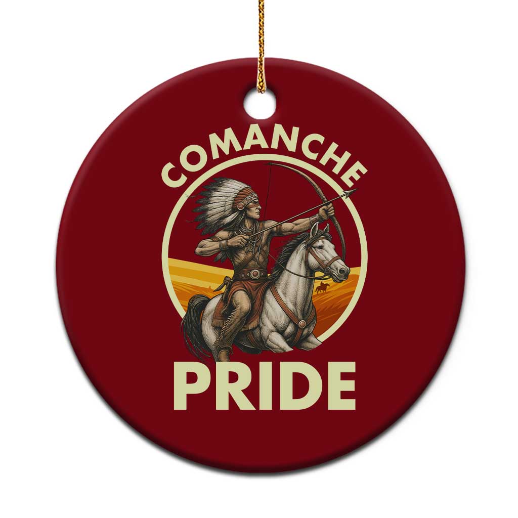 Native American Comanche Pride Indigenous People Day Ceramic Ornament TS14 1pc Red Print Your Wear
