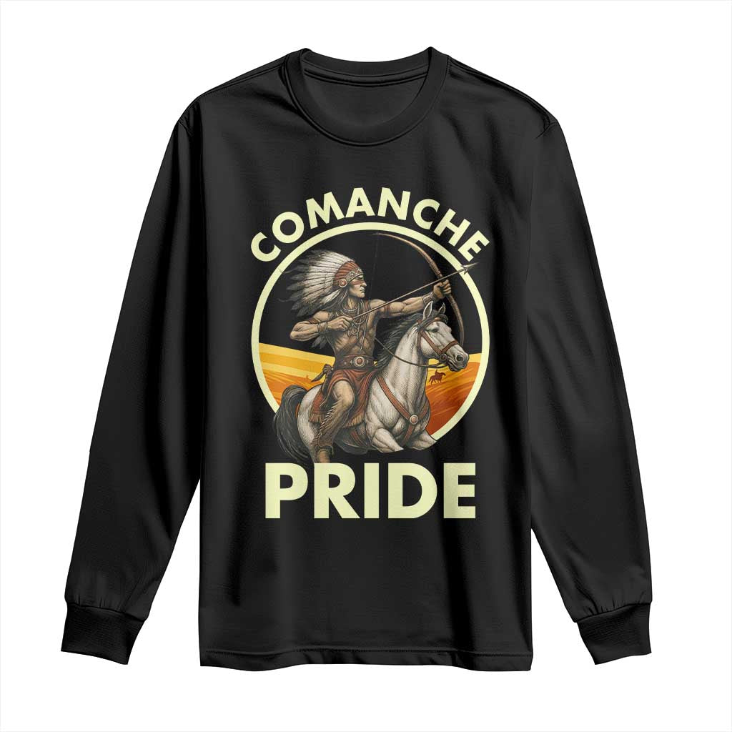 Native American Comanche Pride Indigenous People Day Long Sleeve Shirt TS14 Black Print Your Wear