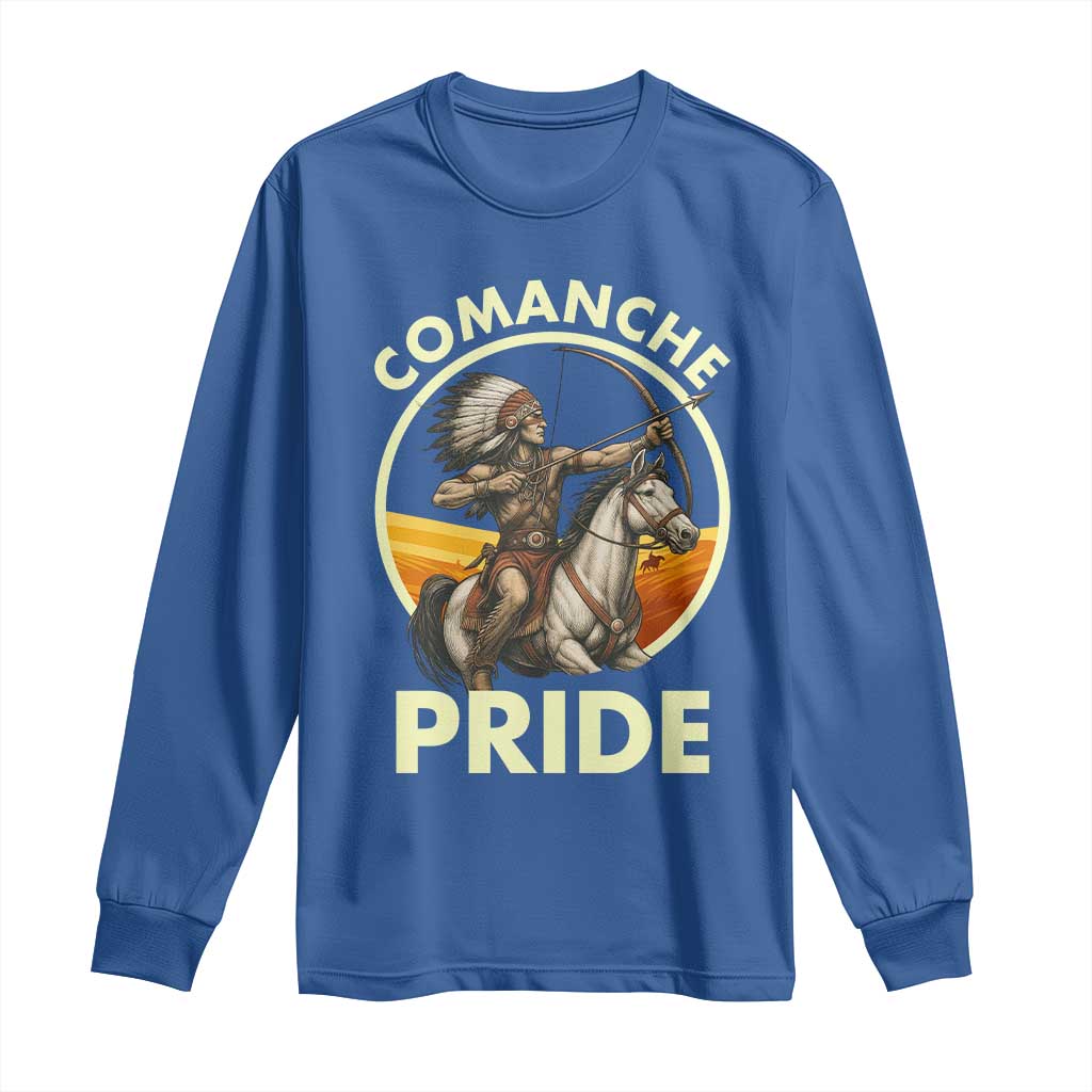 Native American Comanche Pride Indigenous People Day Long Sleeve Shirt TS14 Royal Blue Print Your Wear