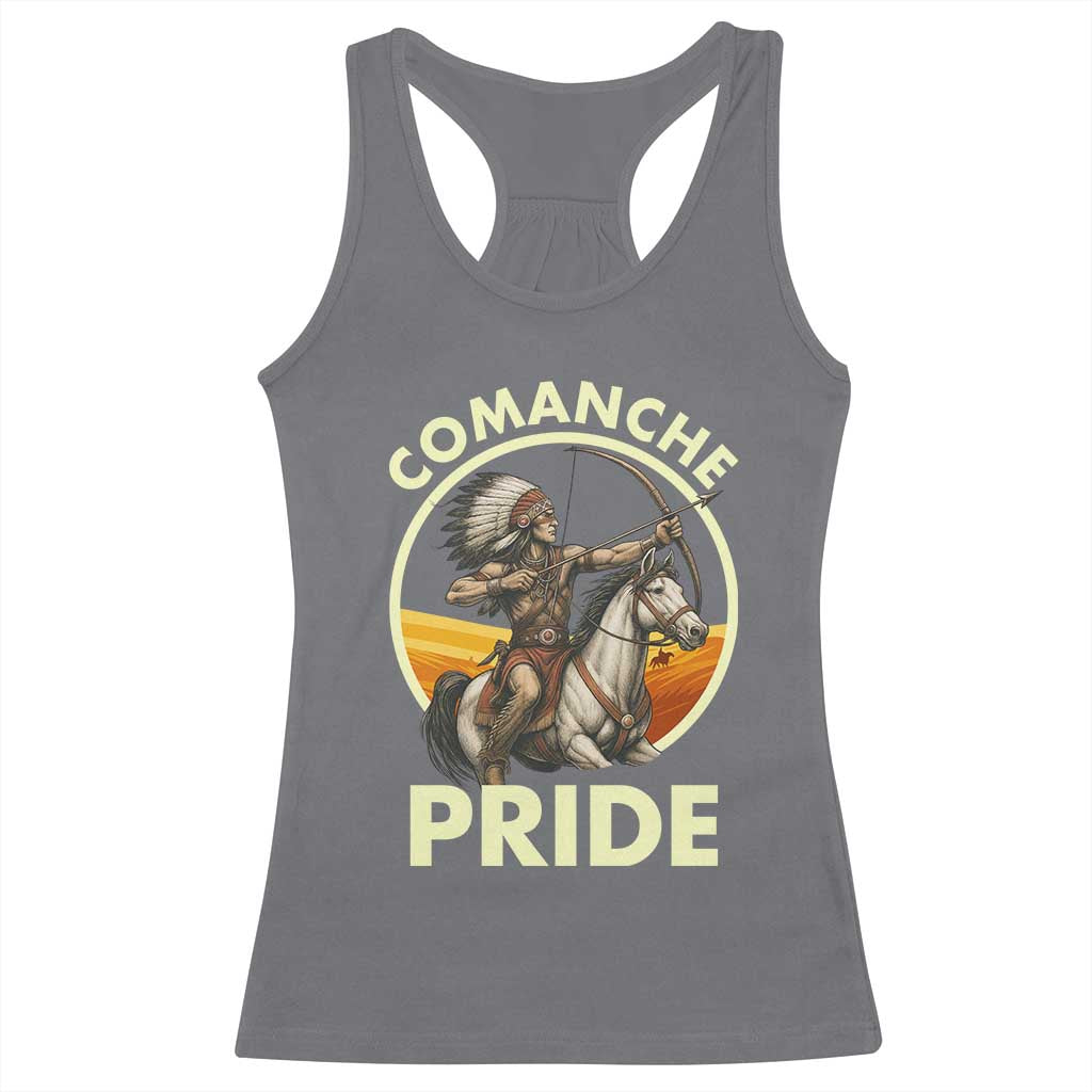 Native American Comanche Pride Indigenous People Day Racerback Tank Top TS14 Charcoal Print Your Wear
