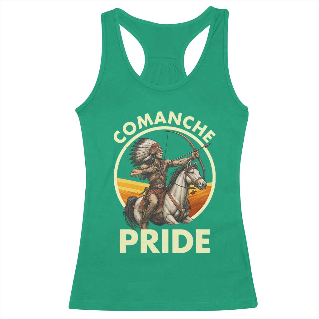 Native American Comanche Pride Indigenous People Day Racerback Tank Top TS14 Irish Green Print Your Wear