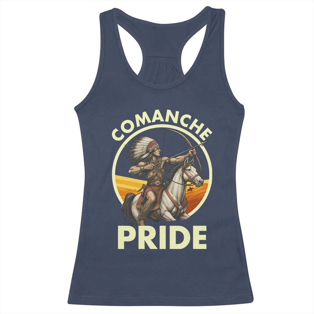 Native American Comanche Pride Indigenous People Day Racerback Tank Top TS14 Navy Print Your Wear