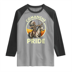 Native American Comanche Pride Indigenous People Day Raglan Shirt TS14 Sport Gray Black Print Your Wear