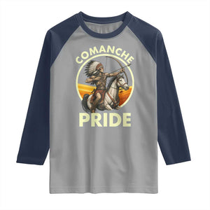 Native American Comanche Pride Indigenous People Day Raglan Shirt TS14 Sport Gray Navy Print Your Wear