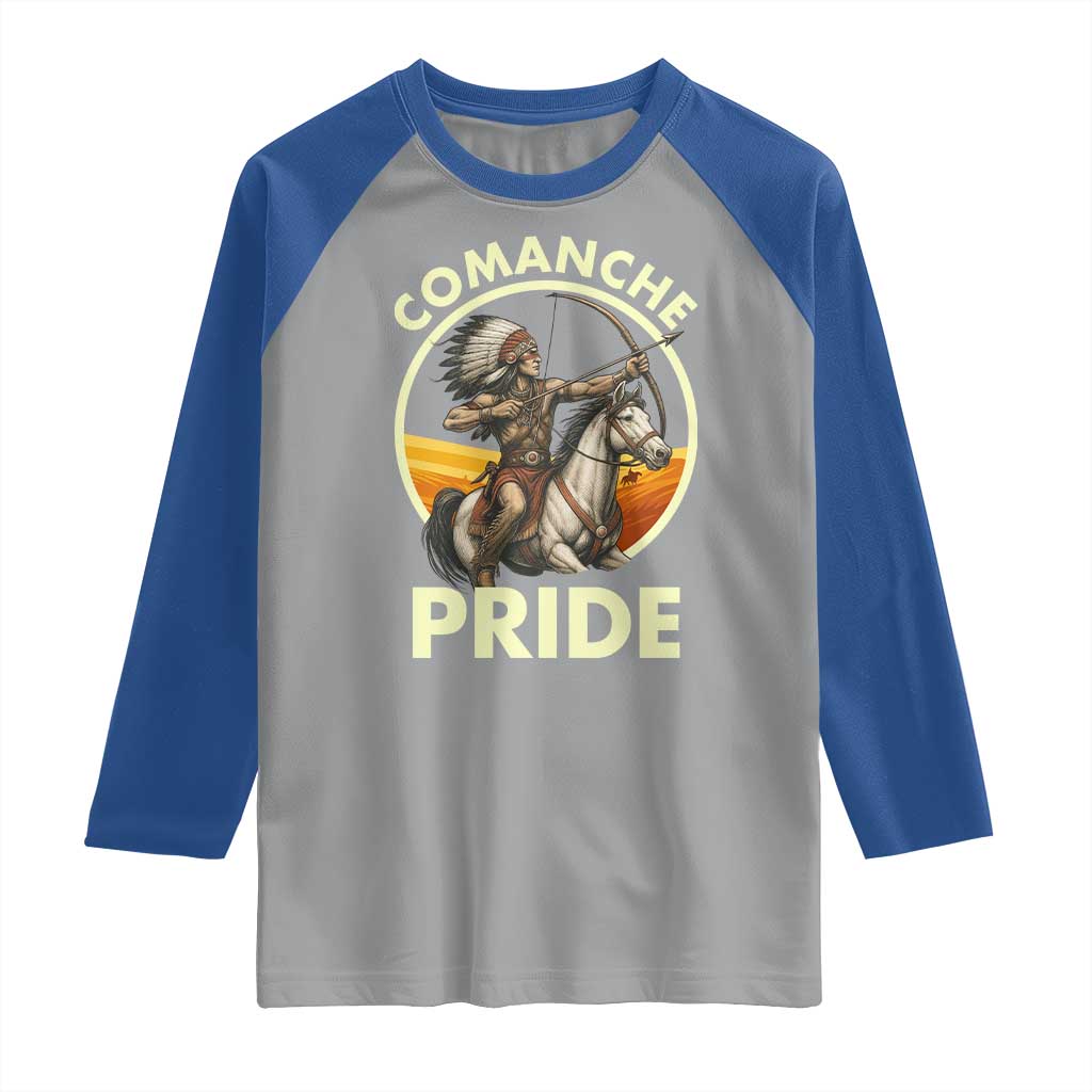 Native American Comanche Pride Indigenous People Day Raglan Shirt TS14 Sport Gray Royal Print Your Wear