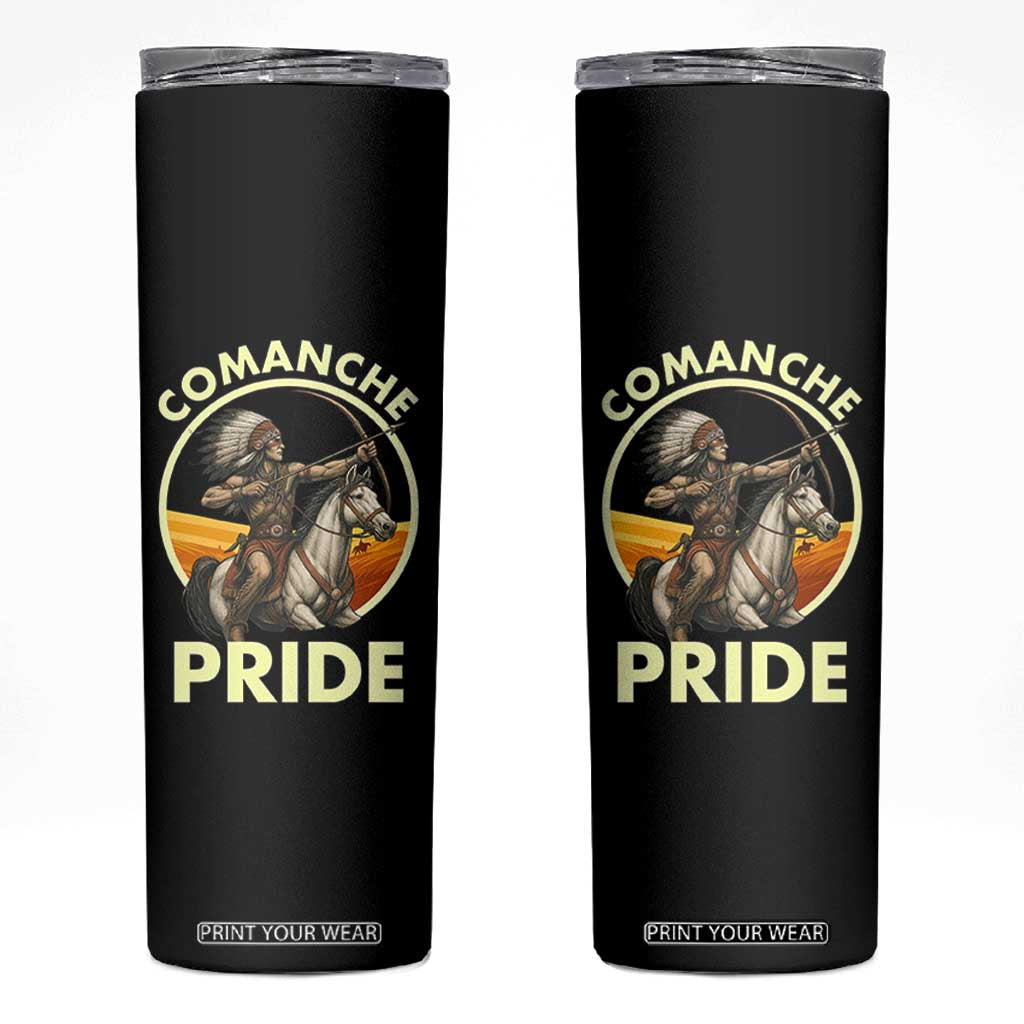 Native American Comanche Pride Indigenous People Day Skinny Tumbler TS14 Black Print Your Wear