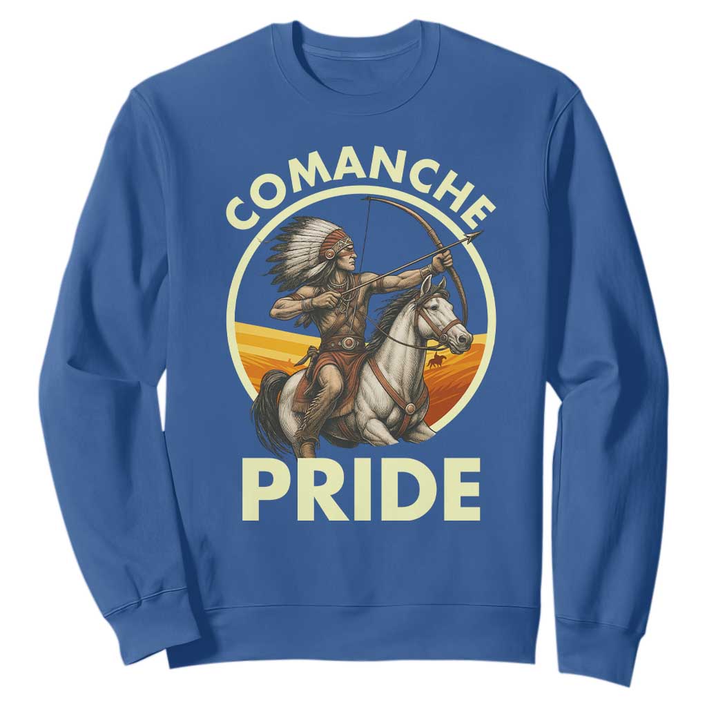 Native American Comanche Pride Indigenous People Day Sweatshirt TS14 Royal Blue Print Your Wear