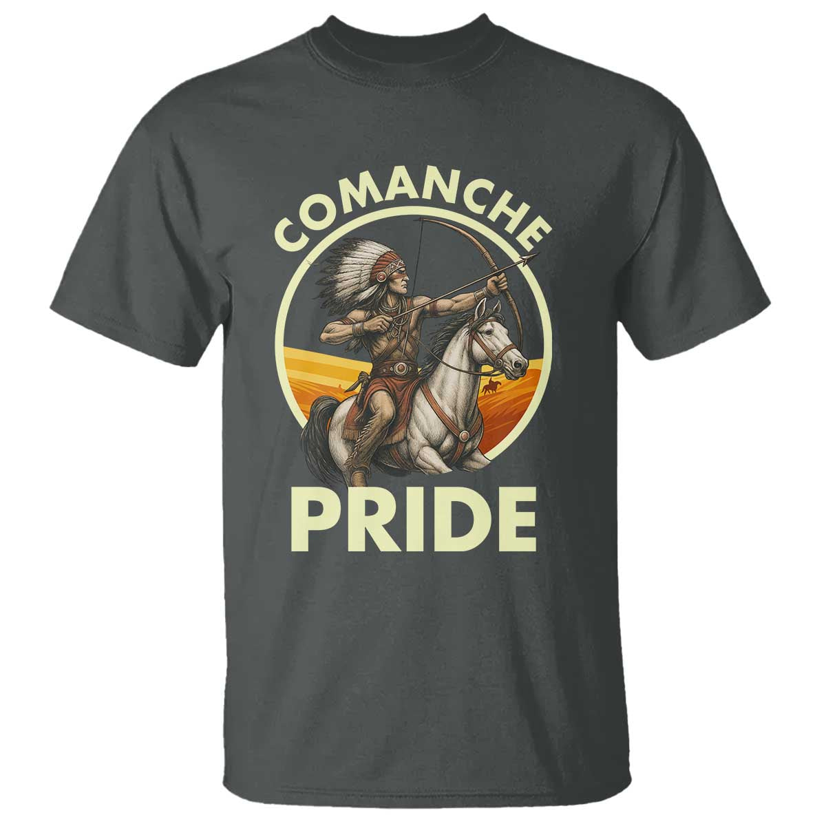 Native American Comanche Pride Indigenous People Day T Shirt TS14 Dark Heather Print Your Wear