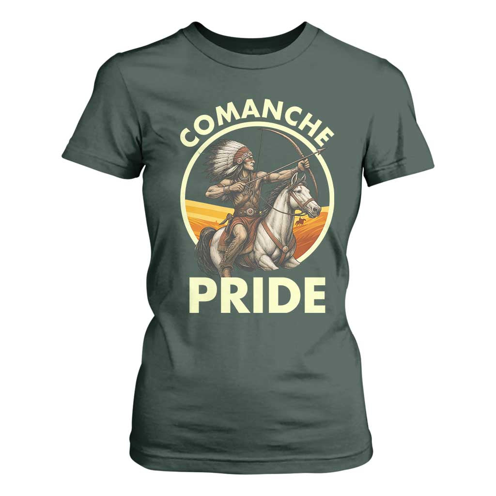 Native American Comanche Pride Indigenous People Day T Shirt For Women TS14 Dark Forest Green Print Your Wear