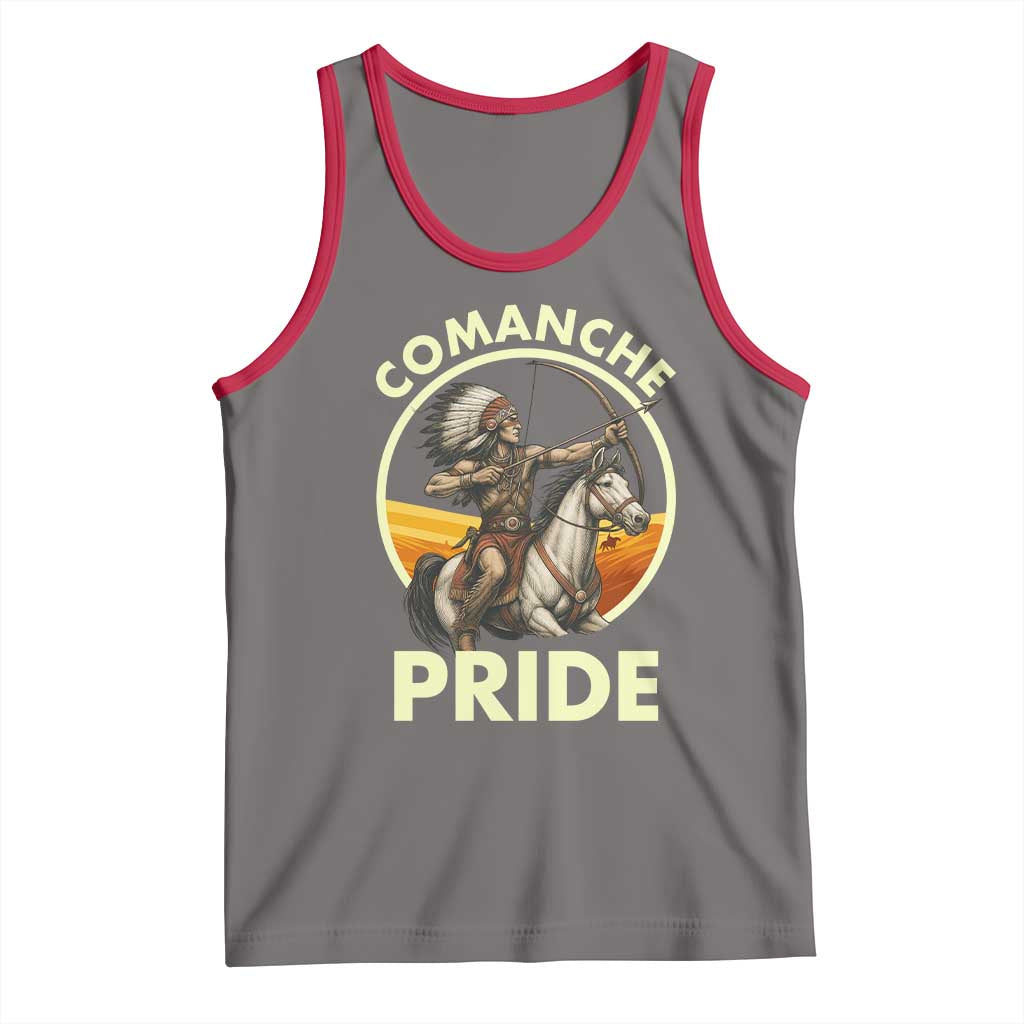Native American Comanche Pride Indigenous People Day Tank Top TS14 Deep Heather Red Print Your Wear