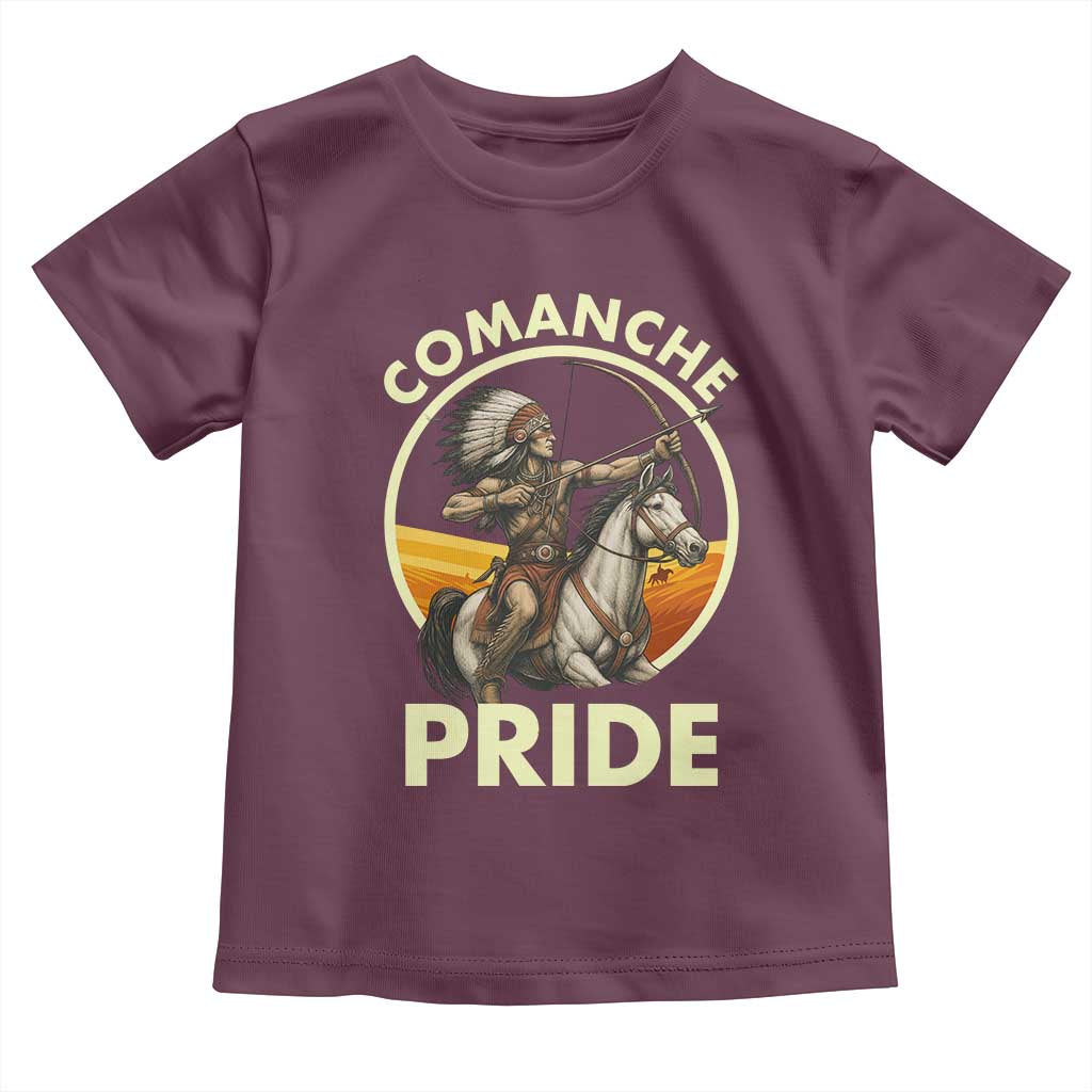 Native American Comanche Pride Indigenous People Day Toddler T Shirt TS14 Maroon Print Your Wear