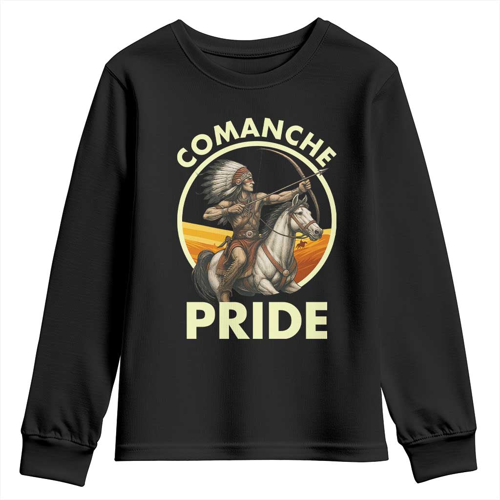 Native American Comanche Pride Indigenous People Day Youth Sweatshirt TS14 Black Print Your Wear