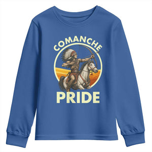 Native American Comanche Pride Indigenous People Day Youth Sweatshirt TS14 Royal Blue Print Your Wear