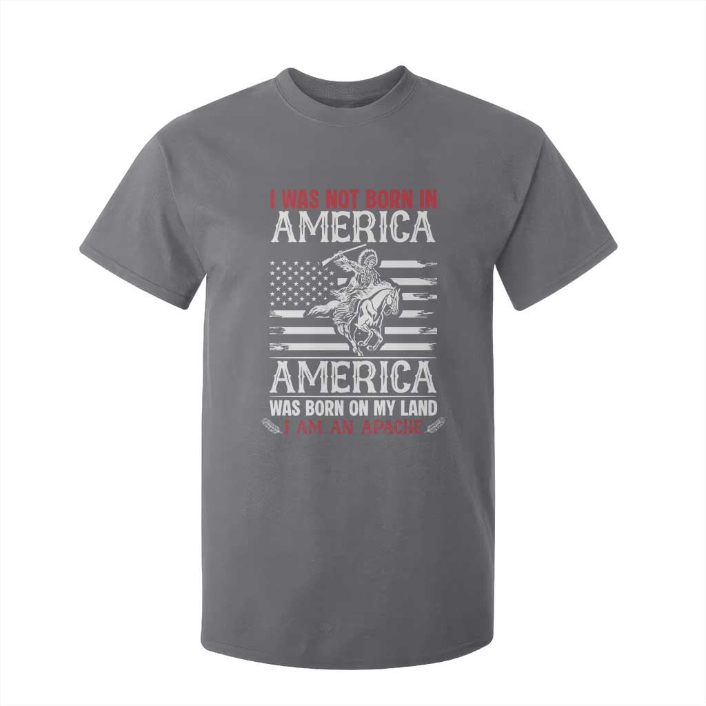 Native American Apache T Shirt For Kid I Was Not Born In America TS14 Charcoal Print Your Wear