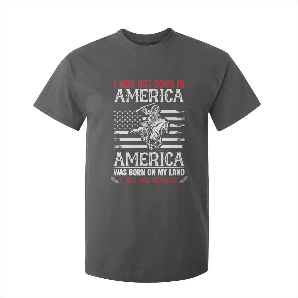 Native American Apache T Shirt For Kid I Was Not Born In America TS14 Dark Heather Print Your Wear