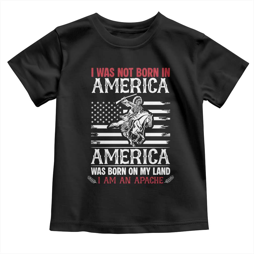 Native American Apache Toddler T Shirt I Was Not Born In America TS14 Black Print Your Wear